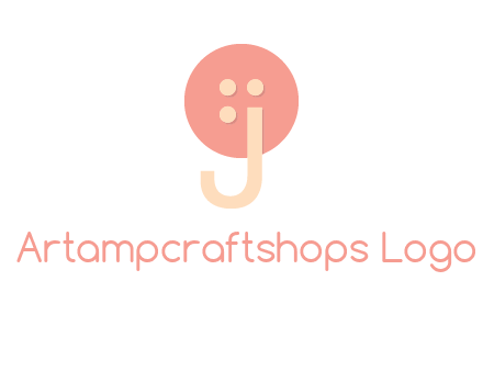 letter j placed in front of a button logo