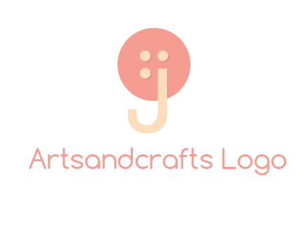 letter j placed in front of a button logo