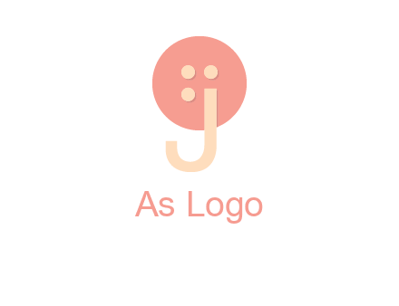 letter j placed in front of a button logo