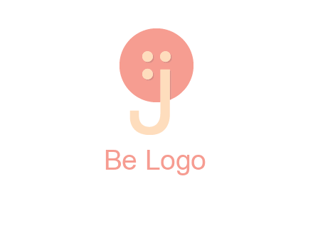 letter j placed in front of a button logo