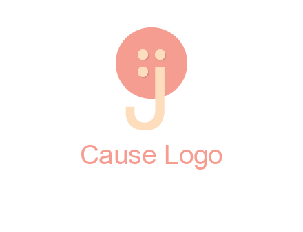 letter j placed in front of a button logo