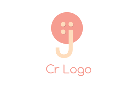 letter j placed in front of a button logo