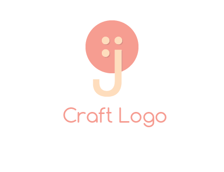 letter j placed in front of a button logo