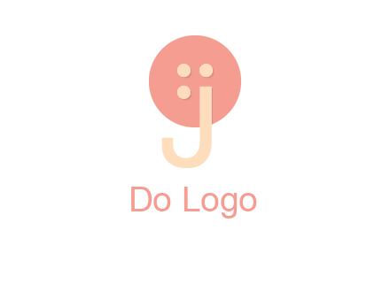 letter j placed in front of a button logo