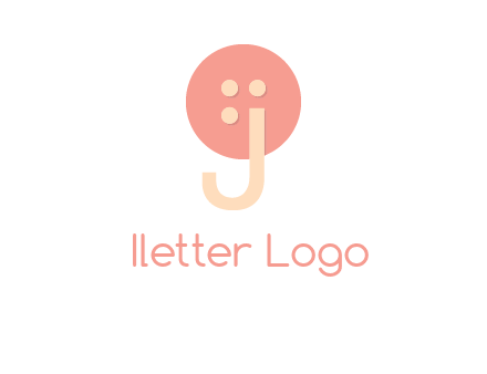 letter j placed in front of a button logo