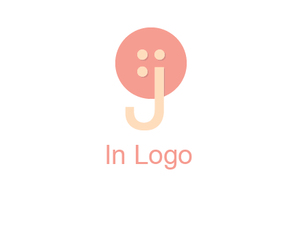letter j placed in front of a button logo