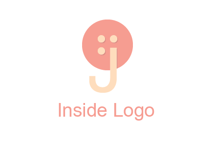 letter j placed in front of a button logo