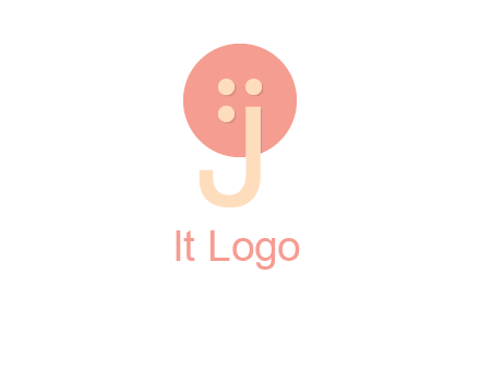 letter j placed in front of a button logo