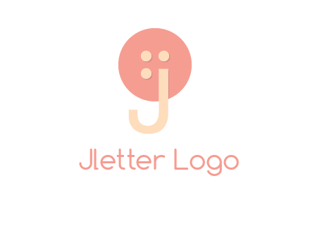 letter j placed in front of a button logo