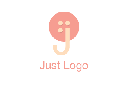 letter j placed in front of a button logo