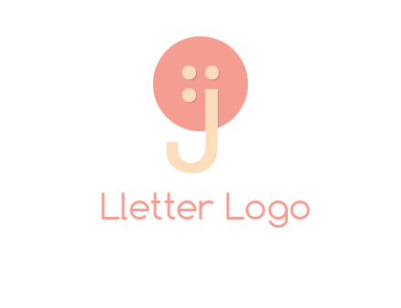 letter j placed in front of a button logo
