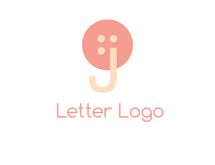 letter j placed in front of a button logo