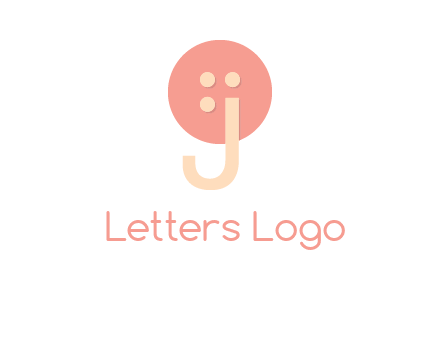 letter j placed in front of a button logo