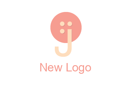 letter j placed in front of a button logo