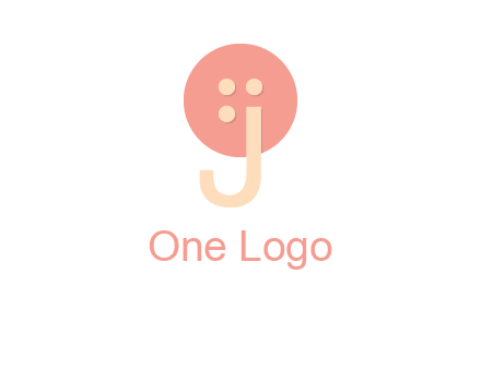 letter j placed in front of a button logo