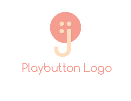 letter j placed in front of a button logo