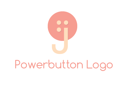 letter j placed in front of a button logo