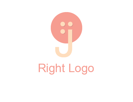 letter j placed in front of a button logo