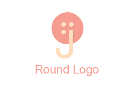 letter j placed in front of a button logo
