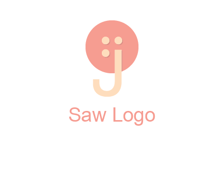letter j placed in front of a button logo
