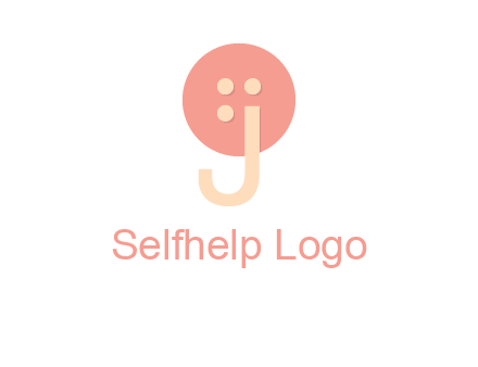letter j placed in front of a button logo
