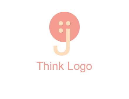 letter j placed in front of a button logo