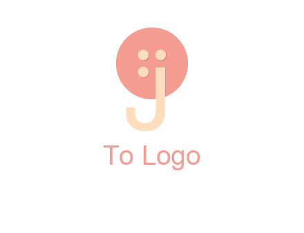 letter j placed in front of a button logo