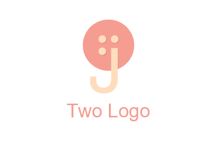 letter j placed in front of a button logo