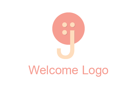 letter j placed in front of a button logo