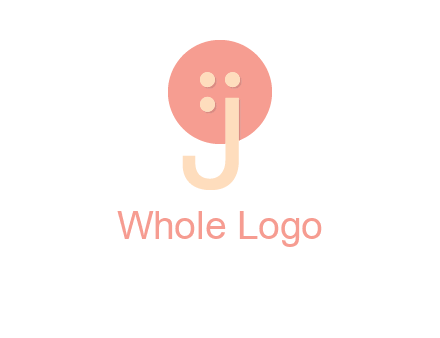 letter j placed in front of a button logo