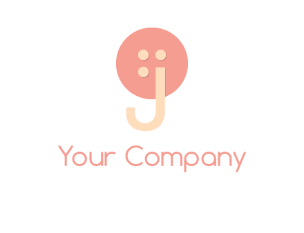 letter j placed in front of a button logo
