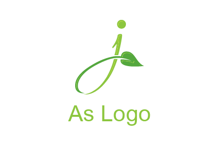 leaf merged with letter j initial