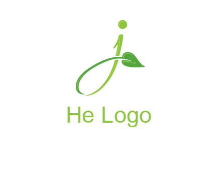 leaf merged with letter j initial