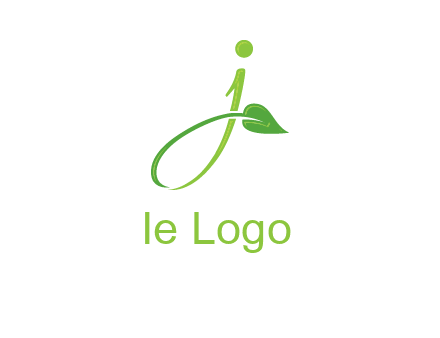 leaf merged with letter j initial