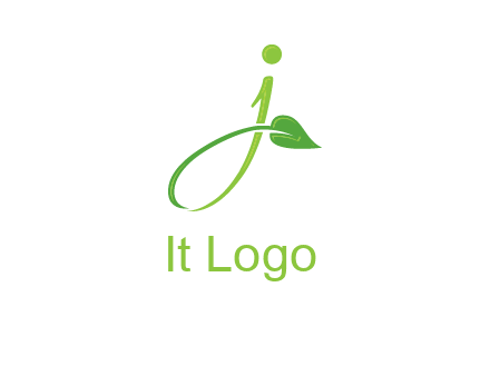 leaf merged with letter j initial