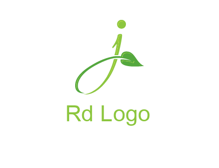 leaf merged with letter j initial