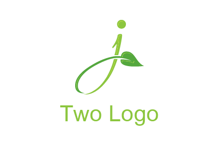 leaf merged with letter j initial