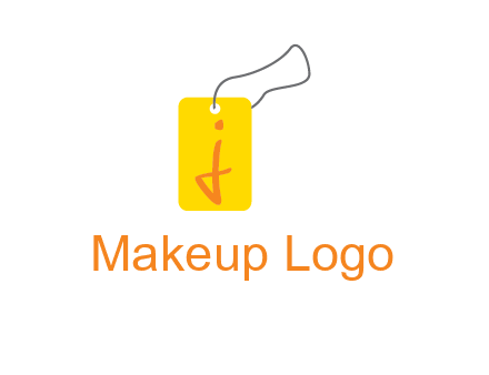 Letter j inside shopping tag graphic