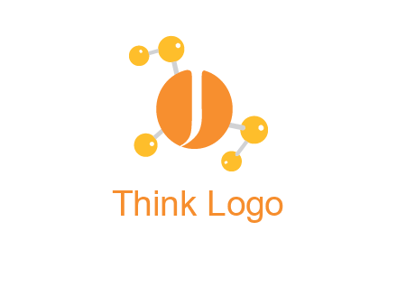 Letter j inside chemical bonds logo