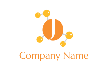 Letter j inside chemical bonds logo