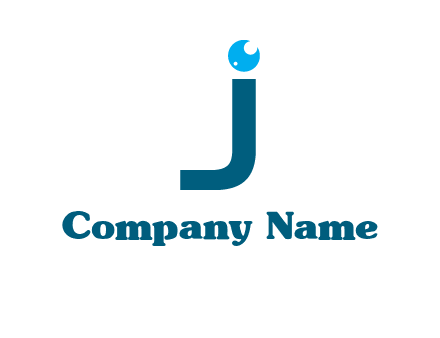 letter J with eye ball logo