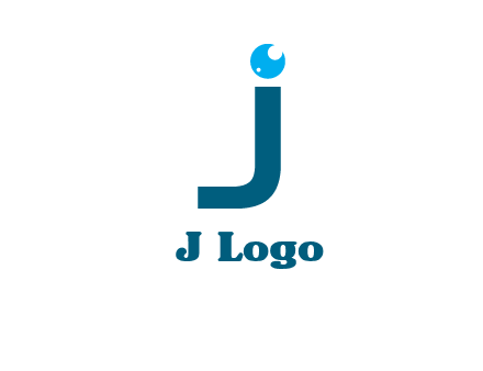 letter J with eye ball logo