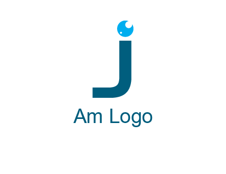 letter J with eye ball logo