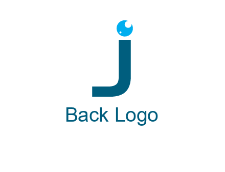 letter J with eye ball logo