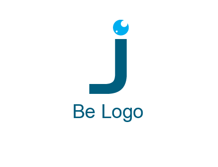 letter J with eye ball logo