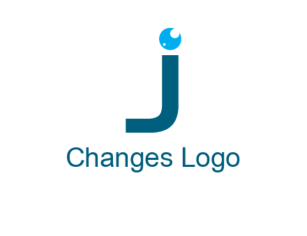 letter J with eye ball logo