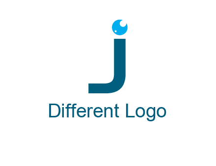 letter J with eye ball logo