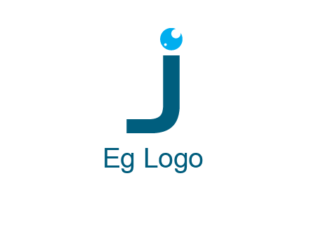 letter J with eye ball logo