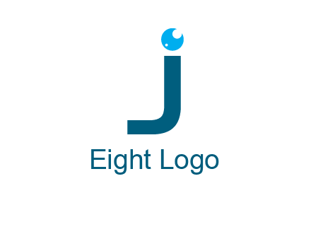 letter J with eye ball logo