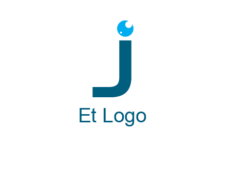 letter J with eye ball logo